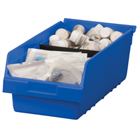 Plastic storage bins carry their weight