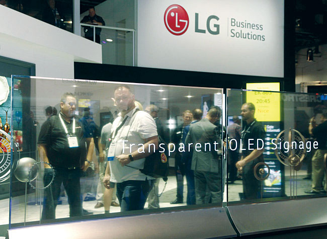 LG Transparent OLED Signage
