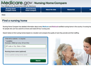 cms nursing home compare link
