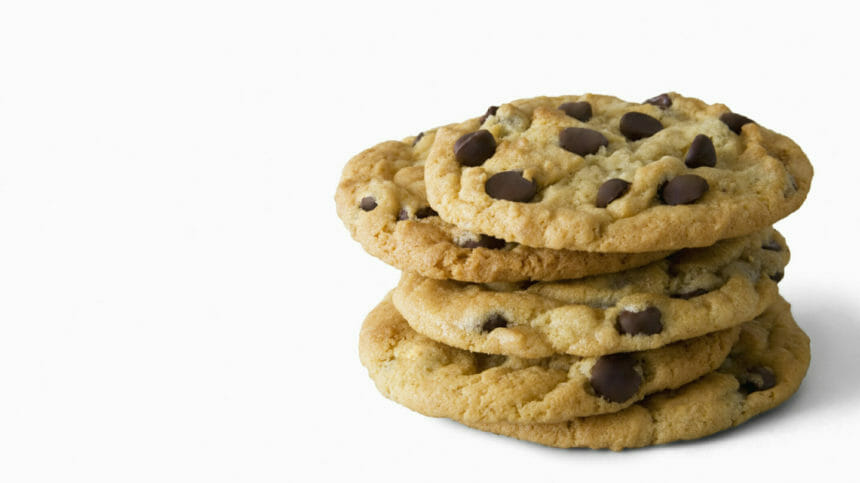 Image of a stack of chocolate chip cookies