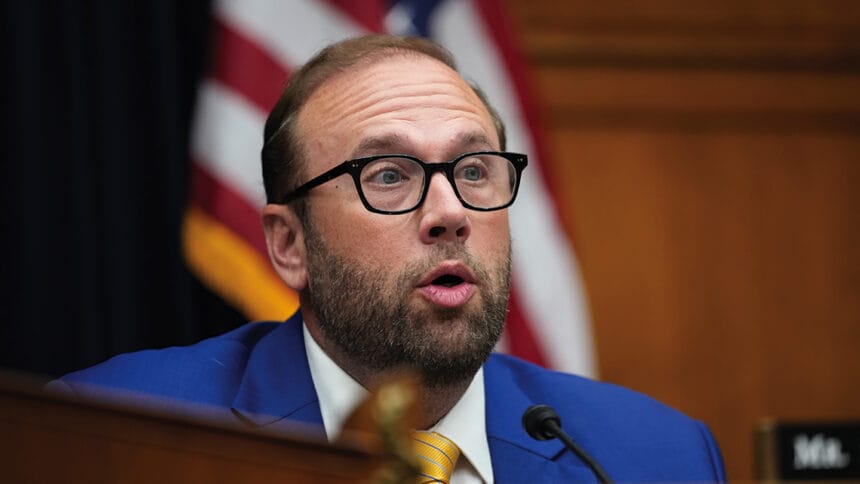WASHINGTON, DC - SEPTEMBER 28: U.S. Rep. Jason Smith (R-MO) delivers remarks during a House Oversight Committee hearing titled “The Basis for an Impeachment Inquiry of President Joseph R. Biden, Jr.” on Capitol Hill on September 28, 2023 in Washington, DC. The hearing is expected to focus on the constitutional and legal questions House Republicans are raising about President Biden and his son Hunter Biden.