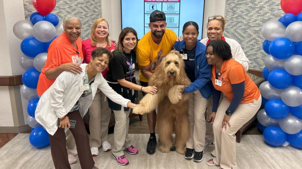 Golden Hour: Nursing home residents visited by furry internet celebrity